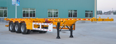 梁鄆牌SLY9381TWY危險(xiǎn)品罐箱骨架運(yùn)輸半掛車(chē)