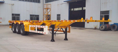 梁鄆牌SLY9380TWY危險(xiǎn)品罐箱骨架運(yùn)輸半掛車(chē)